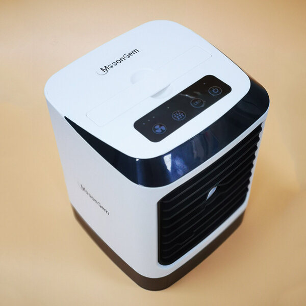 MooonGem Ruang Cooler Fan Mini AC Air Conditioner 7 Warna LED USB Desktop AC Humidifier Pembersih Isi Ulang Fan