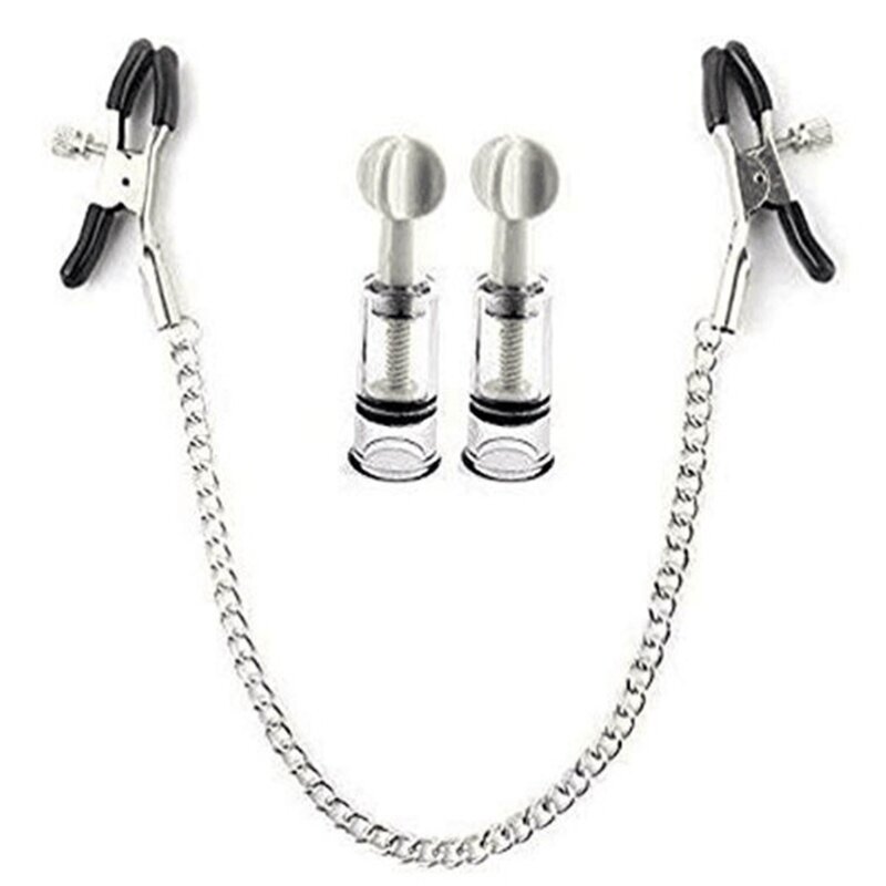 New 1set Nipple Clamps and Nipple Suckers Adult Sexy Toy