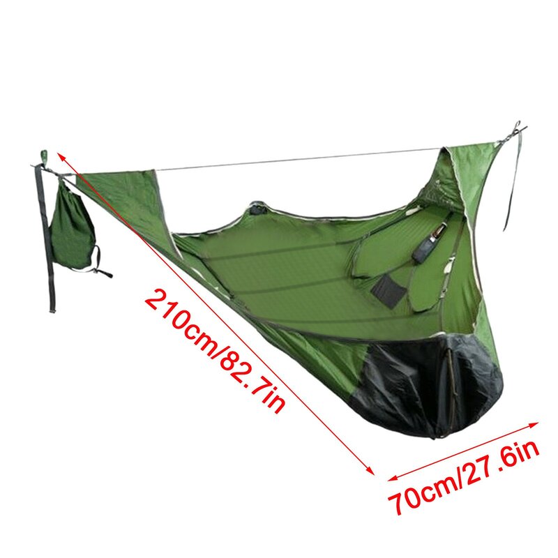 Outdoor Platte Slaap Hangmat Tent Suspension Kit Camping Hangmat Camping Cot Camping Hangmat Met Regen Fly & Bug Netto Hangmat bandjes