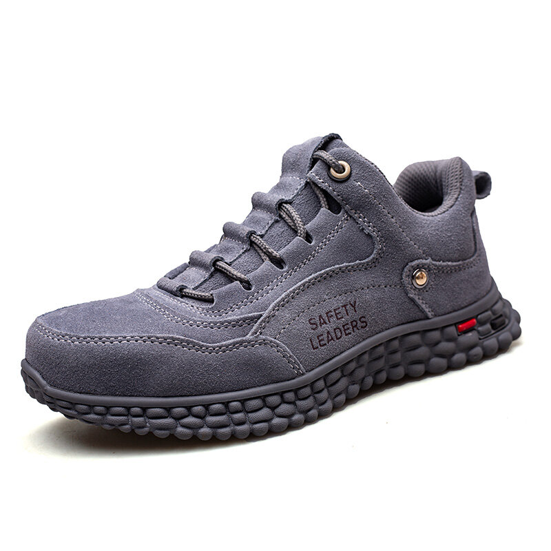 Zapatos de seguridad para todas las estaciones para hombre, calzado de trabajo con puntera de acero alta, antideslizante, protección para soldar