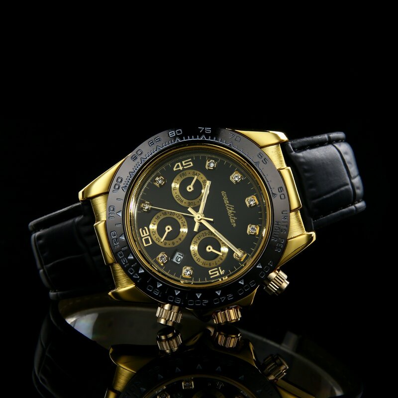 Top męskie zegarki kwarcowe moda zegarek sportowy na co dzień Auto data prezent dla mężczyzny zegarki kwarcowe damskie modne zegarki