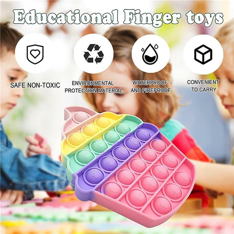 새로운 Fidget Reliver 스트레스 장난감 레인보우 푸시 버블 Antistress 장난감 성인 어린이 감각 장난감 자폐증을 완화 무료 배송