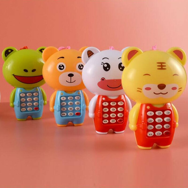 Cartoon musik telefon glowing kinder puzzle baby geschenk kinder musik telefon Praktische tragbare tragen-beständig spielzeug