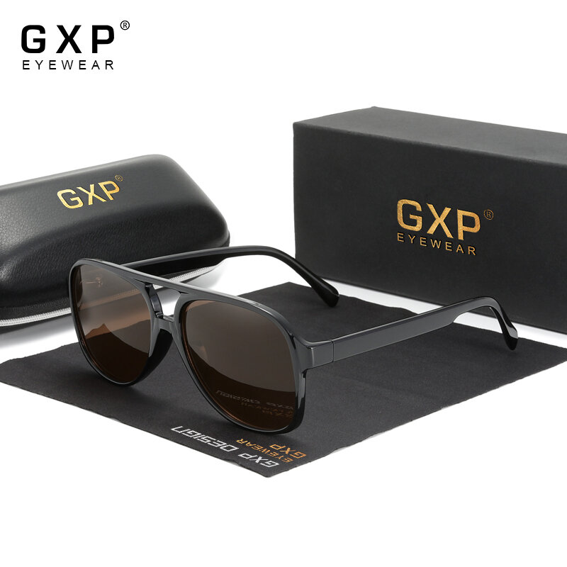 GXP 2021 Kacamata Hitam Pilot Retro Klasik untuk Pria Wanita Kacamata Bingkai Besar Merek Mewah Perlindungan UV400 Gafas De Sol
