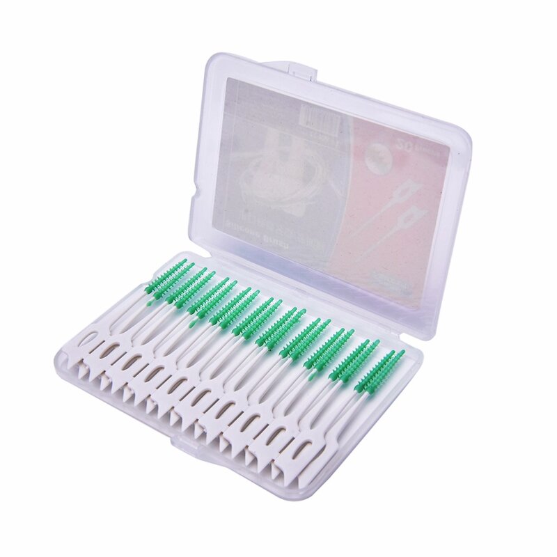 New Arrival miękkie czyszczenie między nić dentystyczna do przestrzeni międzyzębowych szczotki narzędzie do pielęgnacji jamy ustnej 16 sztuk/paczka elastyczny masaż gumy wykałaczka