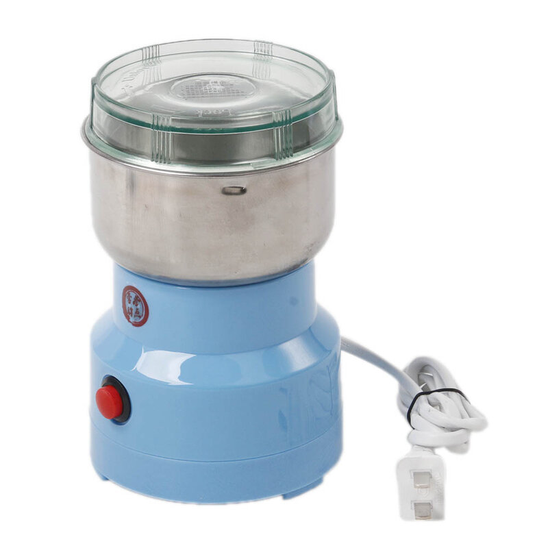 Máquina de trituração de cereais para uso doméstico com pó de café moído material de mistura pequeno moinho de grãos de aço pimenta máquina de trituração