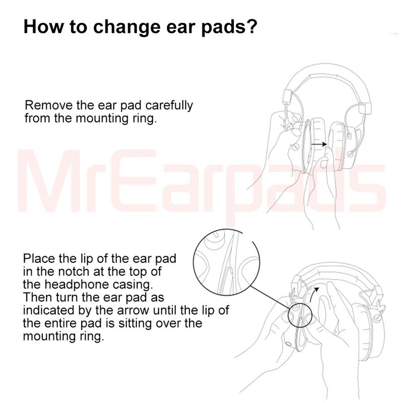 MrEarpads สำหรับหูฟัง Audio Technica AX5 AX5IS ATH-AX5 ATH-AX5IS หูฟัง Headband Rpalcement Ear Pads Earcushions อะไหล่