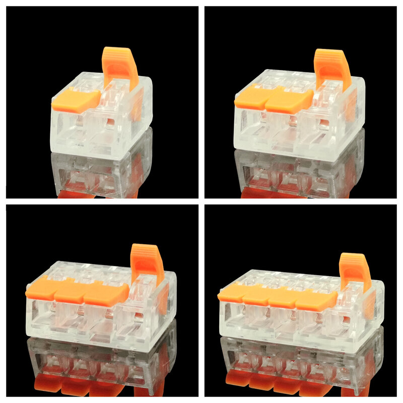 type 10PCS Electrical Wiring Terminals Cage Spring Universal Fast Terminal Household Connectors For Connection