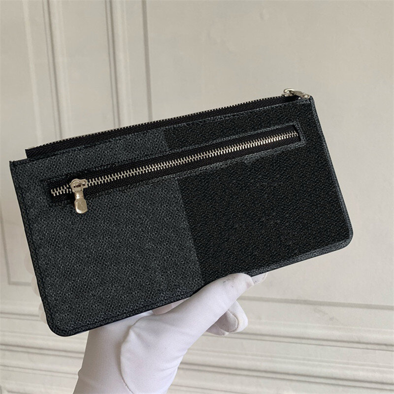 Luxury Simple change bag wallet three card slots, one large note slot and one side pull fashion handbag with gift box delibery