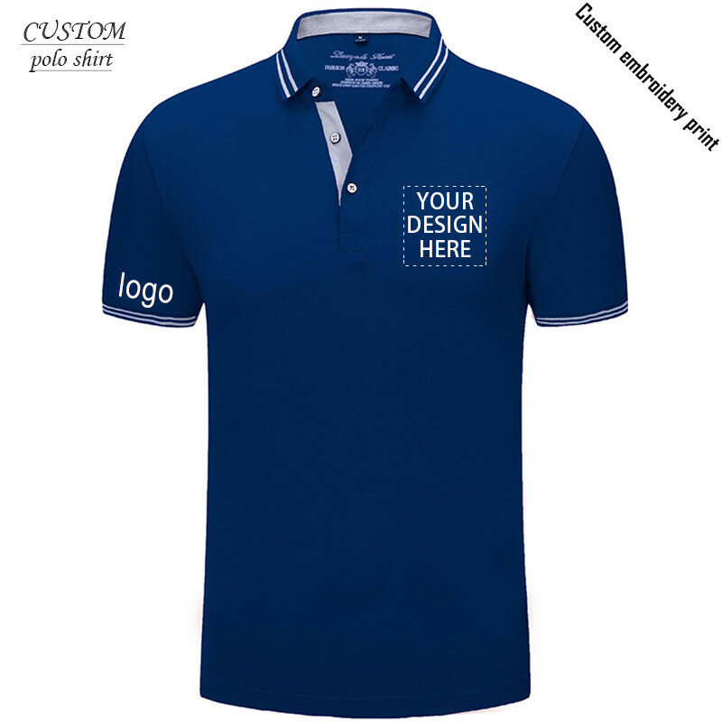 Custom borduren polo shirt uniform werkkleding en custom printing polo met Linker borstzak