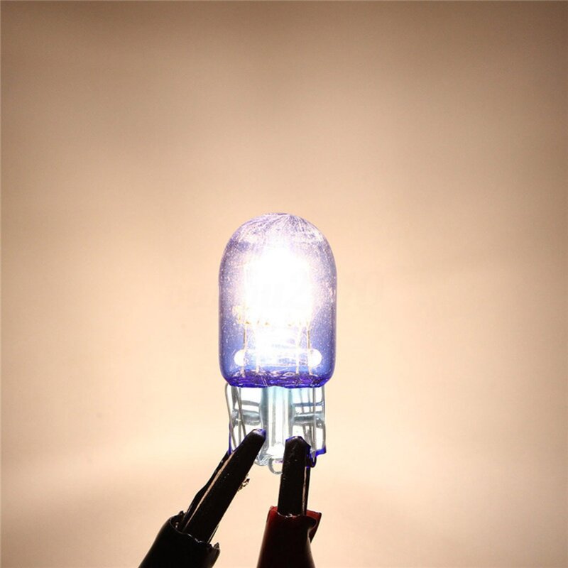 6pcs T10 Halogen Bulb W5W White,Blue,Amber,Green Color 12V 5W 194 501 Bright Side Wedges Car Light Source Instrument Lamp