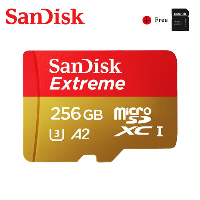 Sandisk-micro sd card extreme,32gb/64gb/128gb,u3,v30,a2,a1,tf,4k電話メモリカード