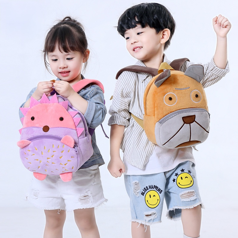 Zaino per bambini carino borsa per bambini Mini borsa da viaggio in cartone animato di peluche per bambina 2-6 anni