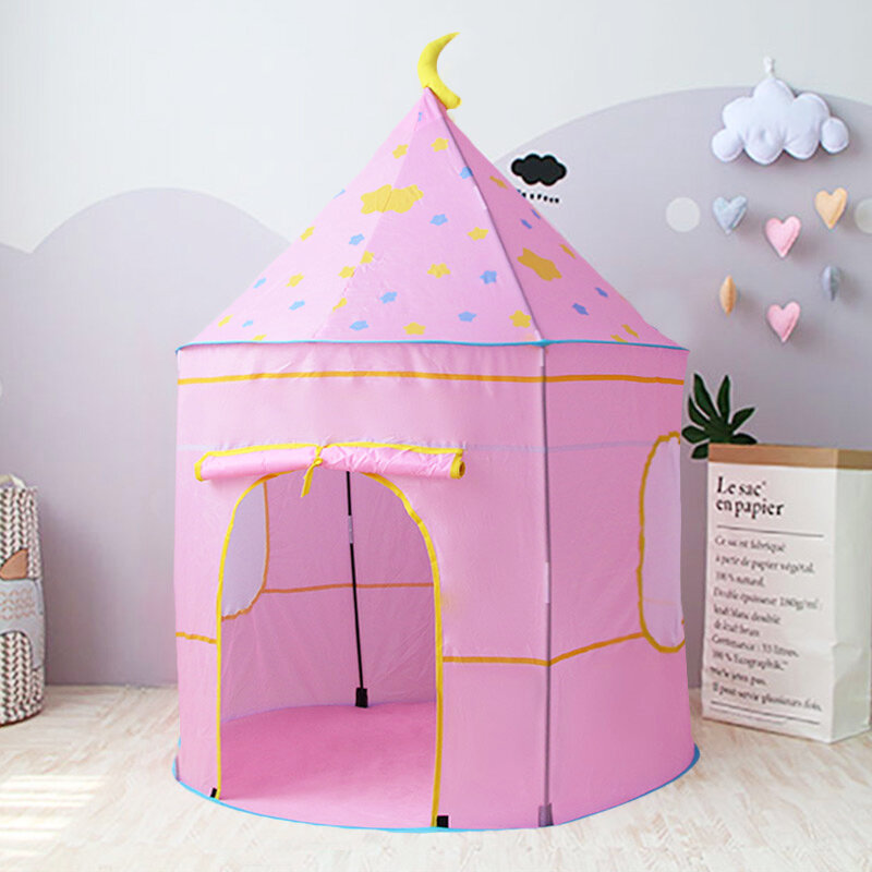 Portable Play Kids Tent Foldable Children Kids Tent Star castle Baby House Indoor Outdoor Play Toy Christmas Gift  For Children