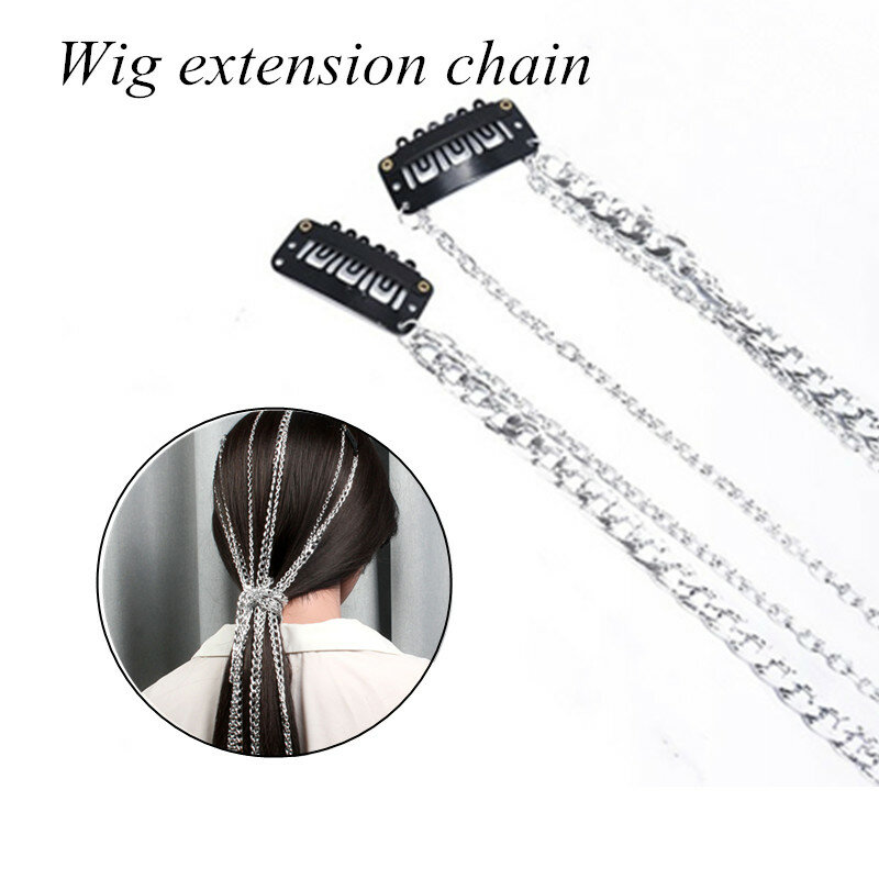 2 Style Personality Fashion Double Layer BB Clip Hair Cool Accessories Headdress Head Chain Wig Extension Ladies Women