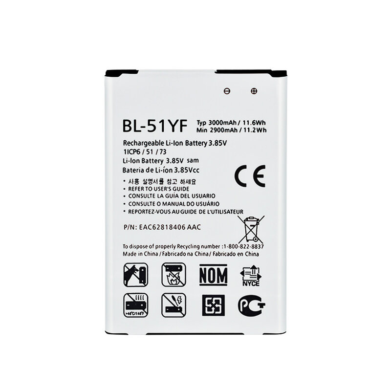 OHD Original Phone Battery For LG G3 G4 G5 V20 K10 LTE Battery BL-53YH BL-51YF BL-42D1F BL-45A1H BL-44E1F Batteries
