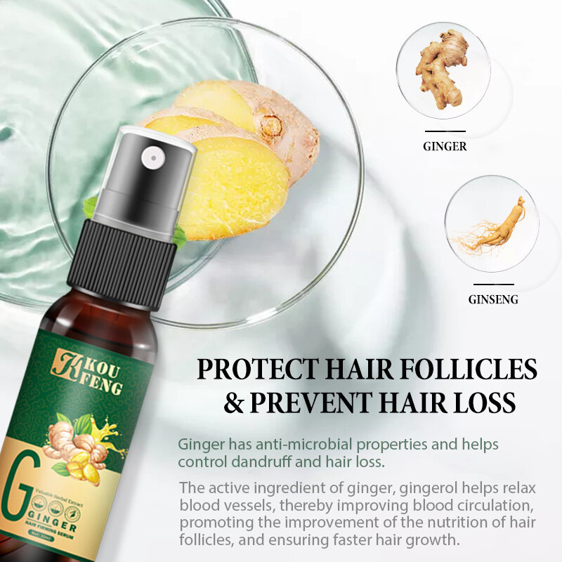 KOUFENG Powerful Hair Growth Essence Hair Repair Treatment oil Regrowth Essential Oil Serum Preventing Hair Loss Fast Restoratio