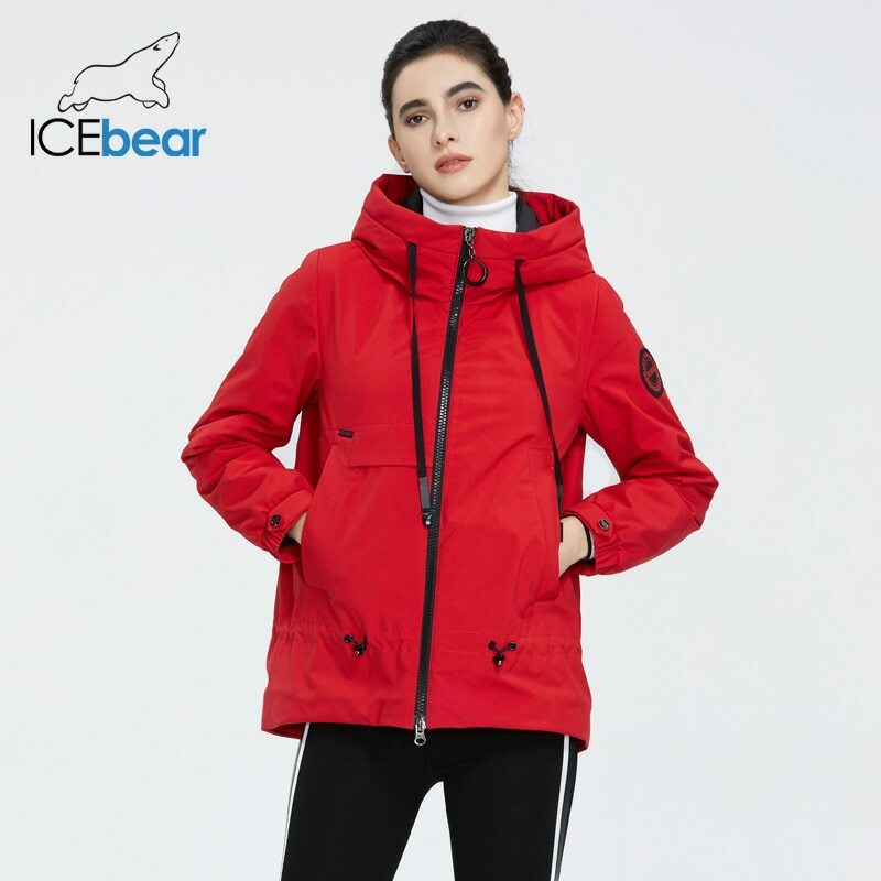 Icebear 2022 jaqueta feminina com um capuz elegante casual parka feminino roupas de outono roupas marca gwc2023d