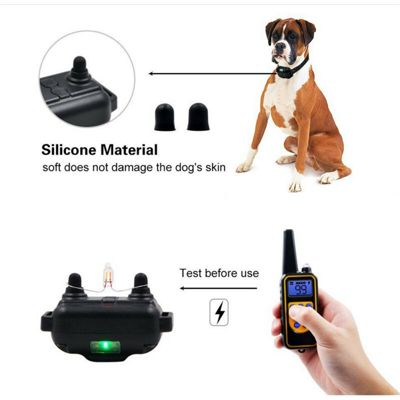 Collar de adiestramiento para perros entrenamiento control remoto entrenamiento sonido vibración shock