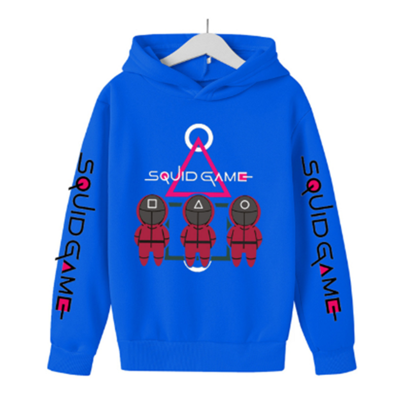Suéter de Anime para niños, Sudadera con capucha de juego de calamar, ropa de bebé, suéter para correr, 4-14, Otoño/Invierno