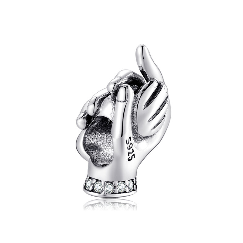Dai alla luce la vita madre incinta fascino in argento Sterling 925 perline rosa CZ creazione di gioielli braccialetti con ciondoli Pandora originali