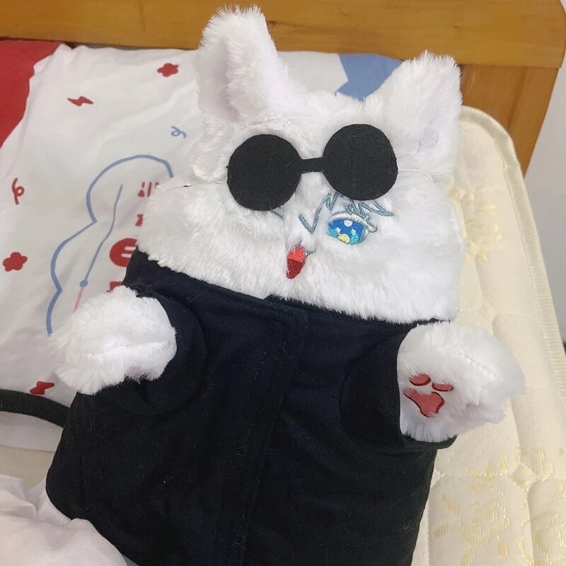 อะนิเมะจุ๋ยวรัทยา Kaisen Gojo Satoru แมวน่ารักตุ๊กตาชุดตุ๊กตาเสื้อผ้าตุ๊กตาของเล่น DIY Home ตกแต่งคริสต์ม...