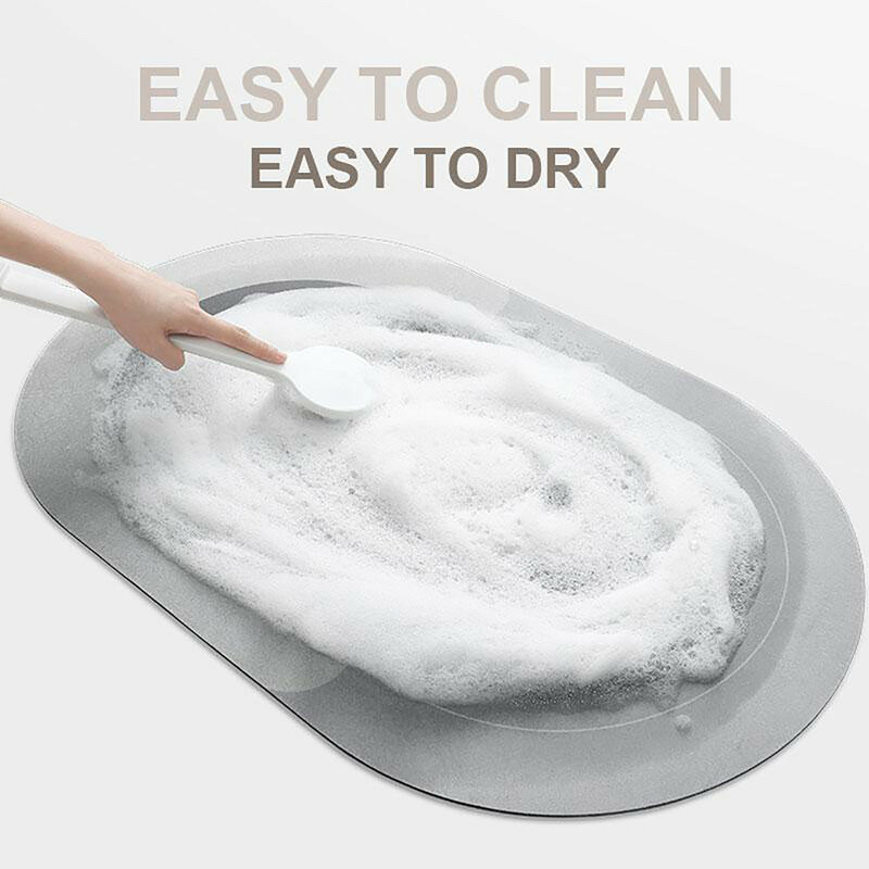 Tapete de banheiro de secagem rápida super absorvente tapete de banho casa à prova de óleo antiderrapante cozinha capacho fácil de limpar dropship