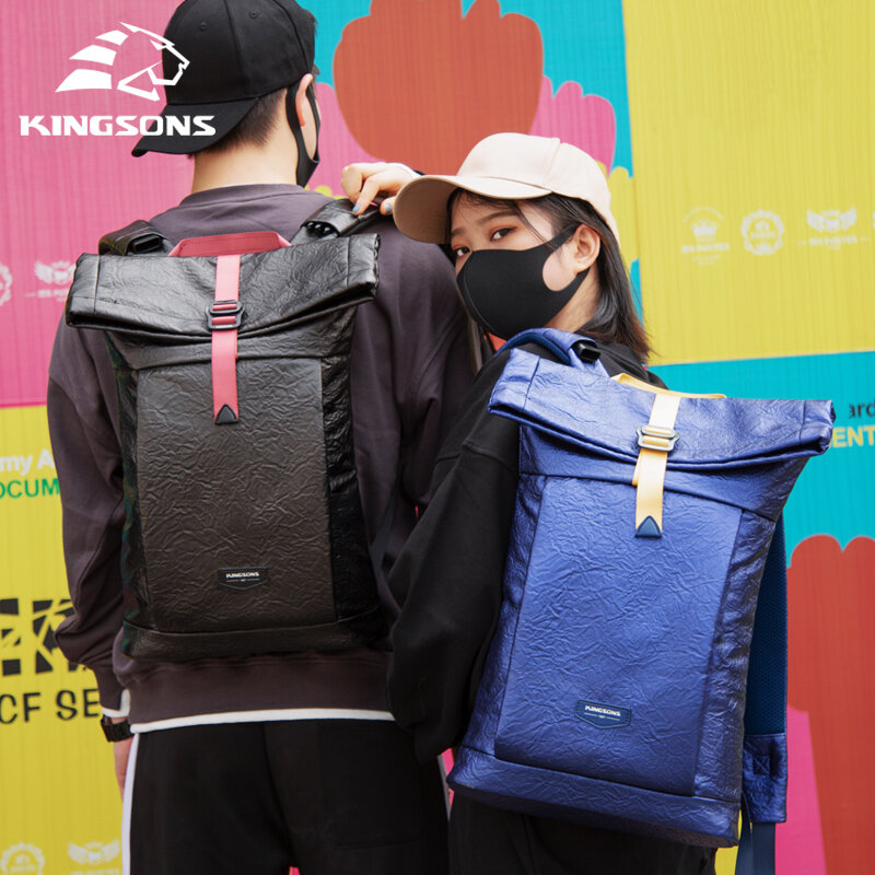 Kingsons New Leisure Backpack 15.6'' Laptop Backpacks Men and Women School Bag Waterproof Travel Bags Short Trip Mochila