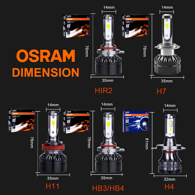 OSRAM LED Headlight LEDriving XLZ 9012 HIR2 HB2 9005 9006 HB4 HB3