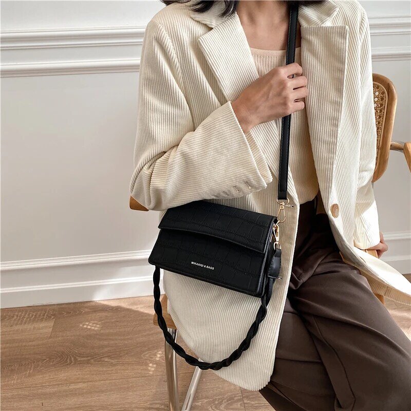Moda semplice piccola borsa quadrata 2021 inverno nuova borsa femminile Designer di lusso borsa femminile borsa a tracolla da donna borsa a tracolla Casual