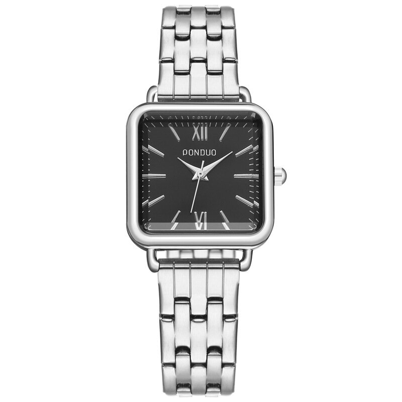 Mulheres relógio de aço inoxidável strass feminino relógio de pulso de quartzo pulseira de moda relógio quadrado senhoras reloj mujer