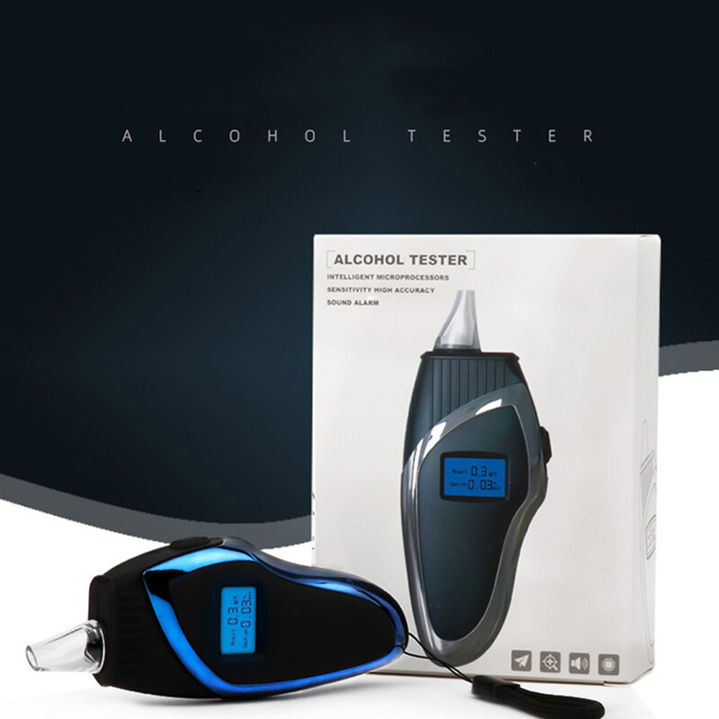 Portátil display lcd handheld testador de álcool digital com 4 bocal ferramenta testador álcool handheld testador