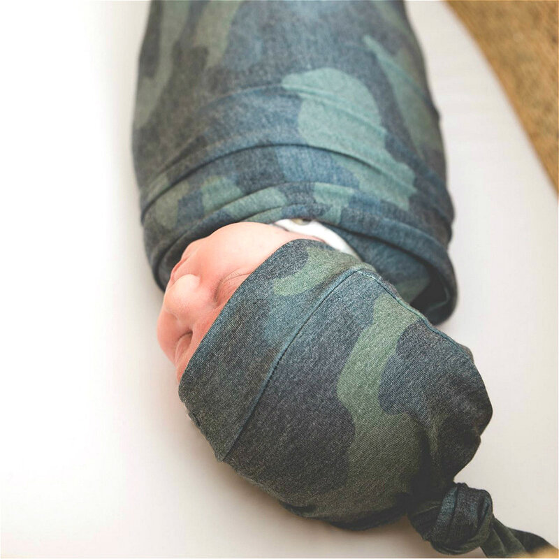 Cobertor de swaddle floral de 80x80cm; cobertor e chapéu de turbante, cobertor de swaddle de bebê; primeiro chapéu do bebê