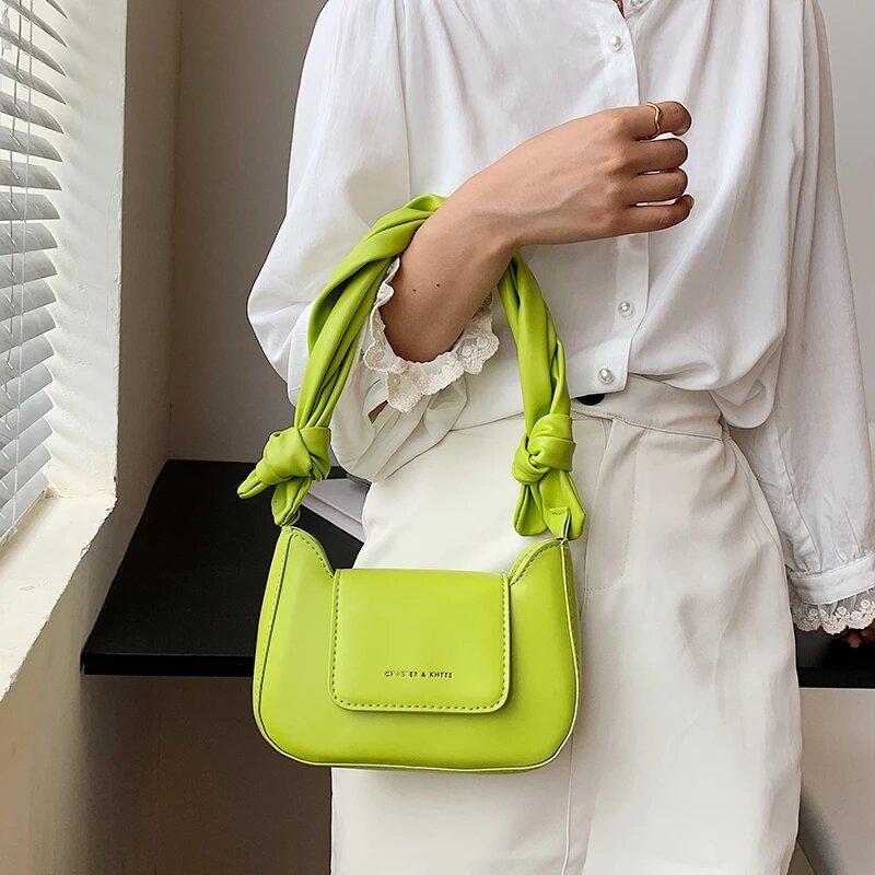 Kleinen Kurzen Griffe Unterarm Crossbody Messenger Tasche für Frauen 2021 Mode Luxus Trendy Kette Baguette Schulter Handtaschen Geldbörse