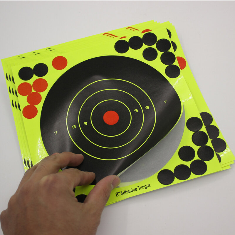 50 Pcs 8-Inch Splash Bunga Target Kertas Perekat Reaktivitas Bertujuan Menembak Target