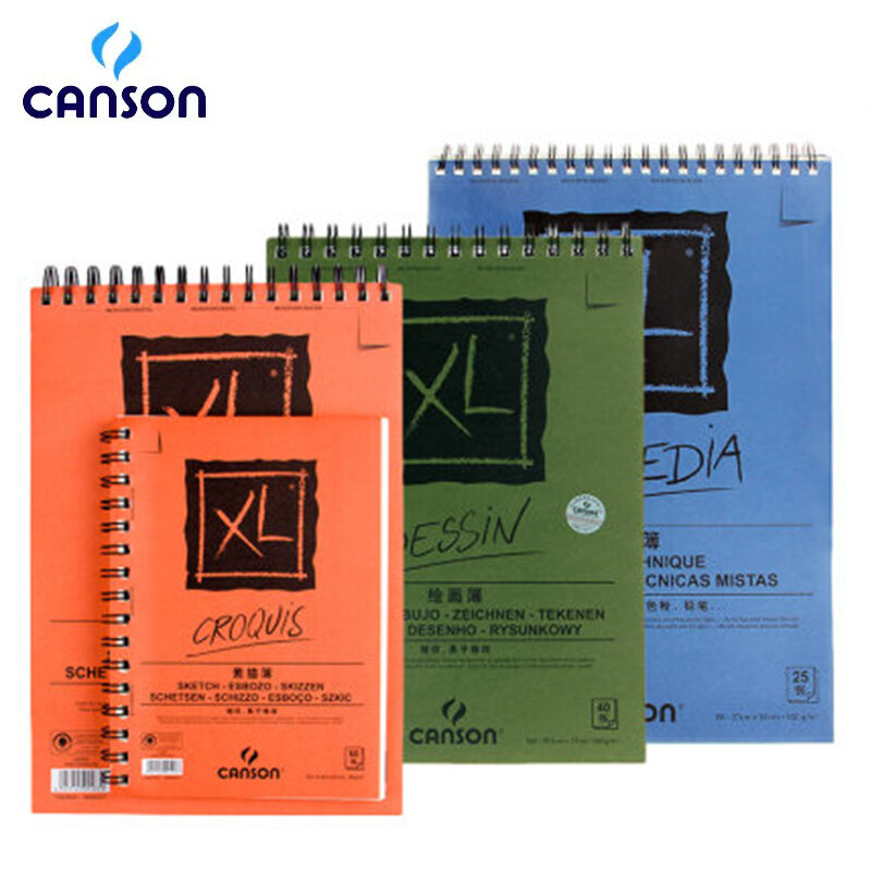 Libro de pintura creativa serie CANSON XL, 16K/8K/A4/A3, boceto/marcador/acrílico/acuarela/lápiz/Toner, libro de papel Kraft
