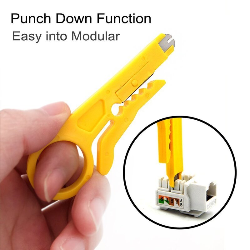 1pcs IDC Insertion Punch Down Tool Plastic handle Mini Knife For Stripping tool