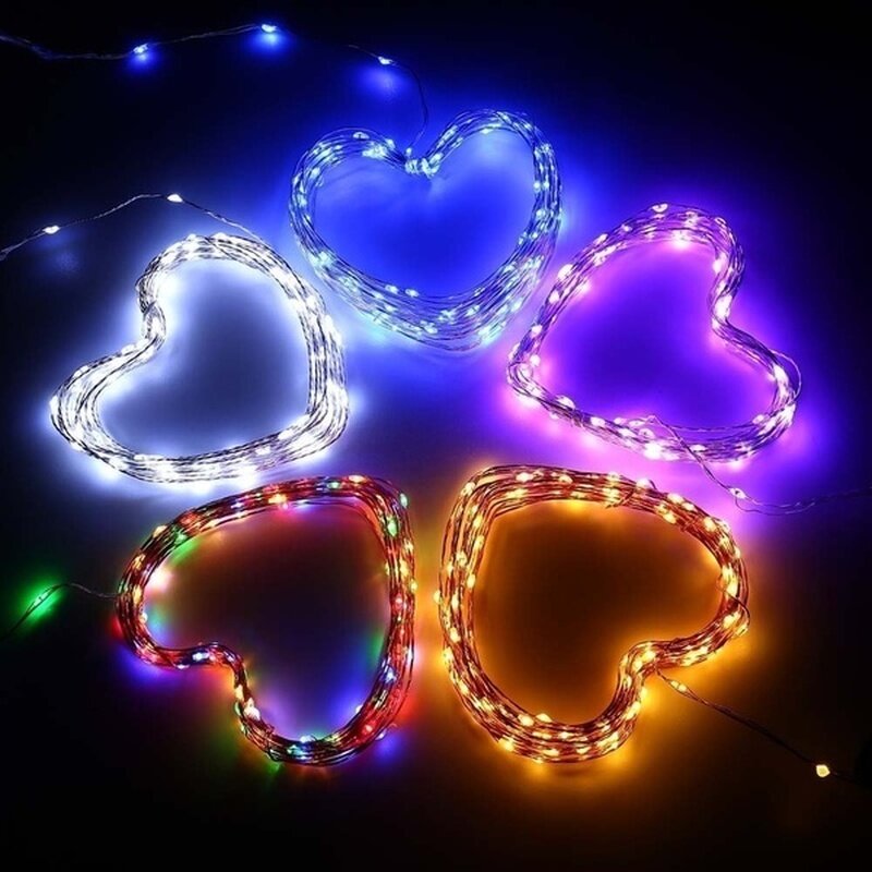 Luci a stringa solari per esterni a Led fata natale per natale, prato, giardino, matrimonio, festa e vacanze (confezione da 1/2)