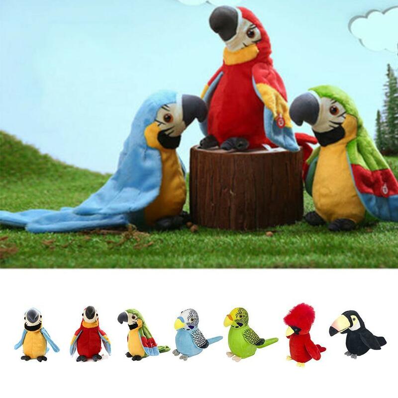 Sound Record Repeat Speaking Toys Kids Electronic Talking Parrots Plush Toy Voice Control Doll Electric Plush Toy