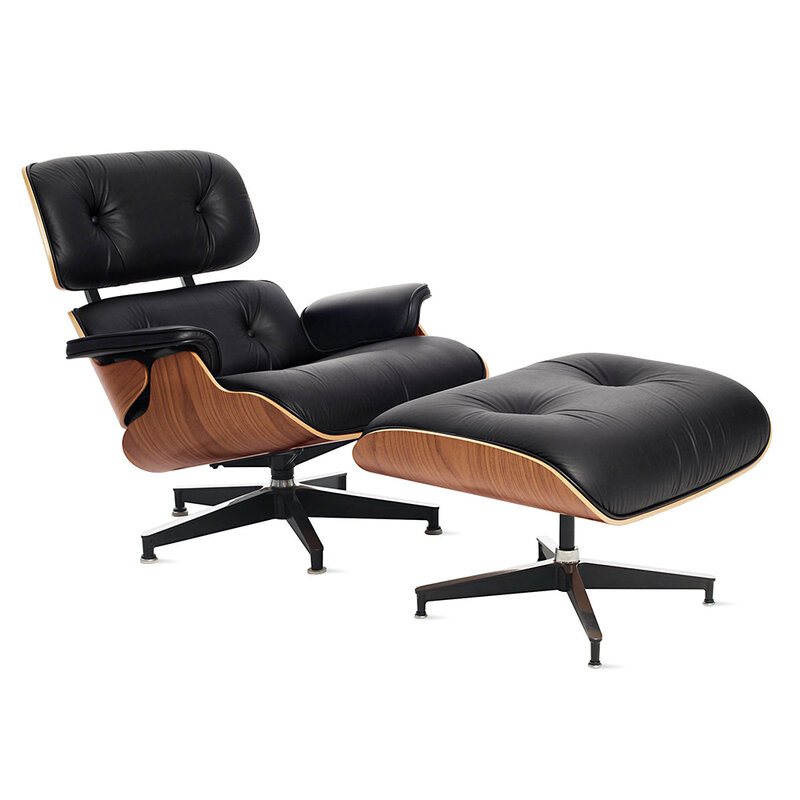 Furgle 12 ore spedizione veloce moderna classica chaise longue mobili replica Lounge Chair sedia girevole in vera pelle per il tempo libero