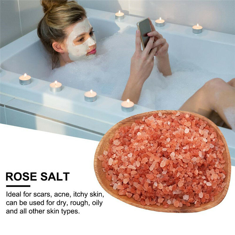 Poudre de bain à bulles rose pour les pieds, 250 g/sac, cristal, boue, corps, soins de la peau, relaxation SPA, extinction du sel, gIslande, nouveau
