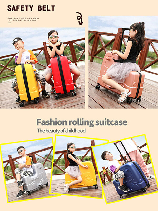 XQ children's suitcase can ride girls large-capacity boarding boy suitcase children cartoon trolley suitcase luggage set