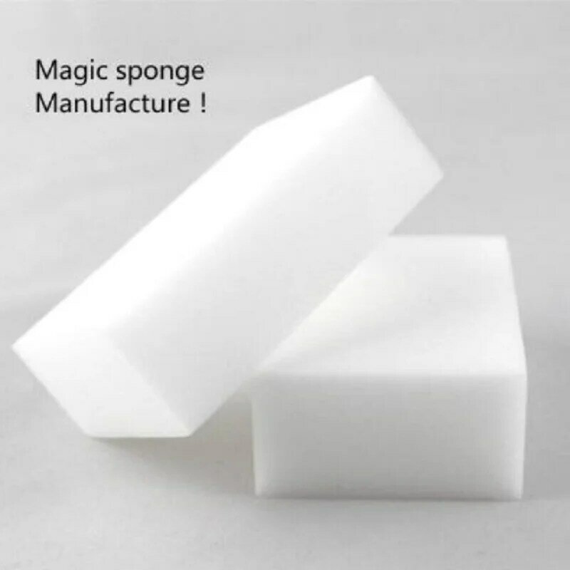 50 pezzi 10cm * 6cm * 2cm gomma magica spugna bianca spugna nano ad alta densità per pulire cucina, soggiorno e servizi igienici
