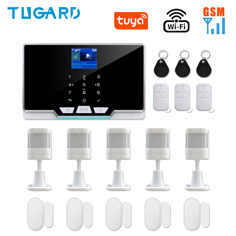 TUGARD G20 Tuya 433Mhz Wireless Home WIFI GSM Security Alarm System ชุด House สัญญาณกันขโมยระบบ APP ระยะไกลควบคุม