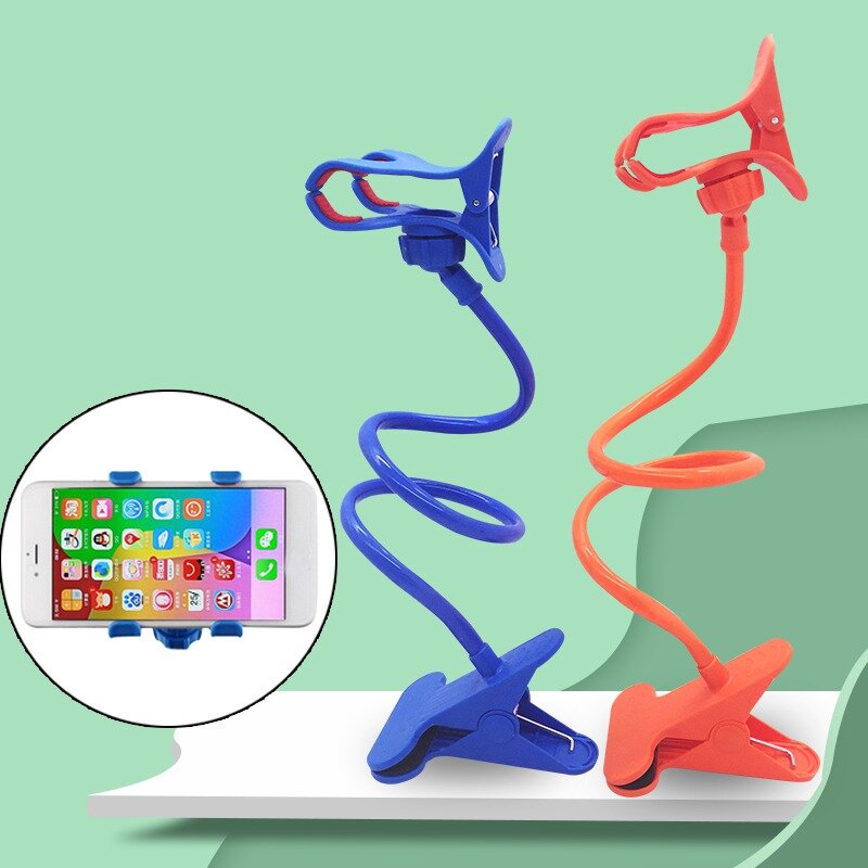 Uniwersalny uchwyt na telefon ramię elastyczny stojak na telefon komórkowy stenty uchwyt łóżko biurko stół klip gęsiej szyi uchwyt na telefon Muti kolory