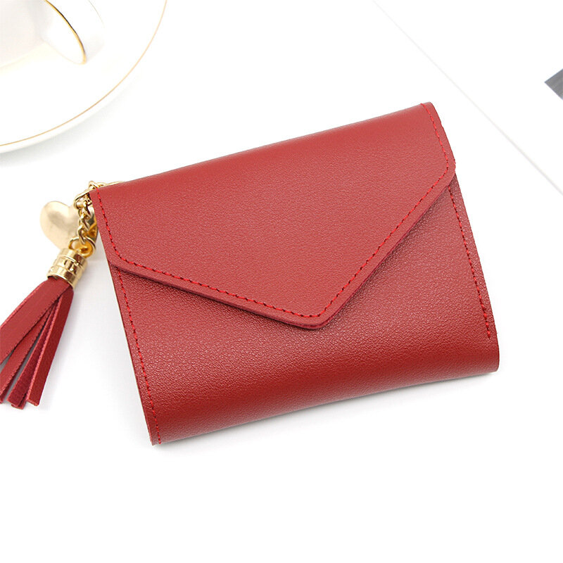 Billeteras pequeñas de cuero para mujer, Mini billetera corta de diseño de marca de lujo, monedero corto con cremallera, tarjetero de crédito