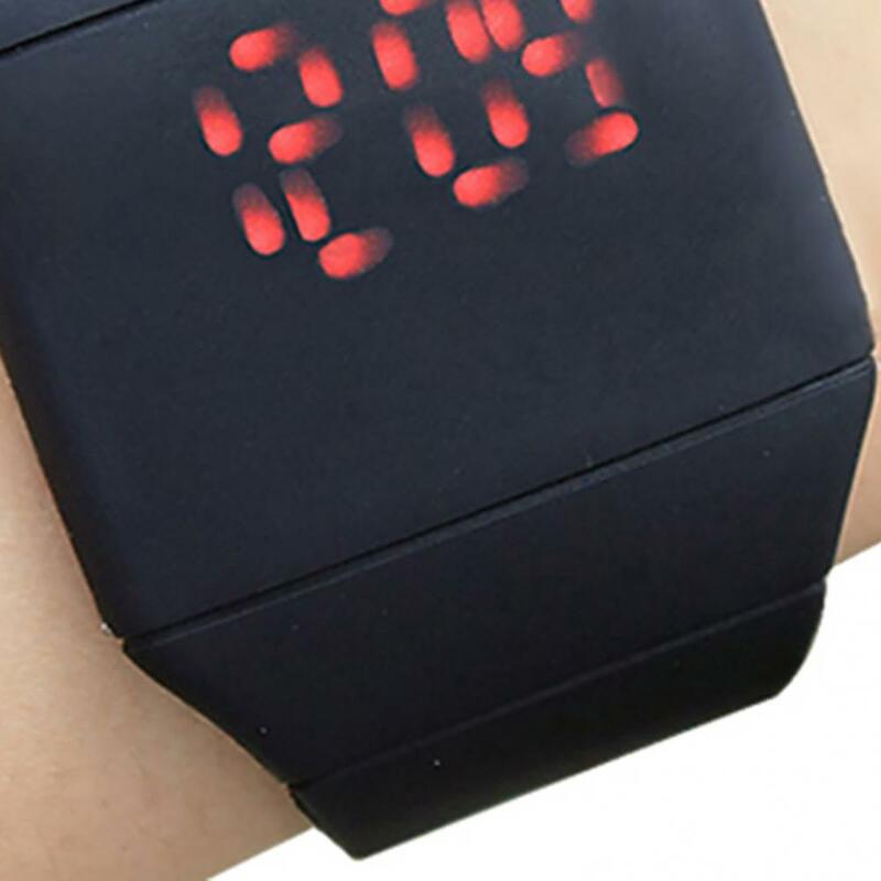 40% quente moda masculina lady touch digital led silicone esporte relógio de pulso ultra-fino