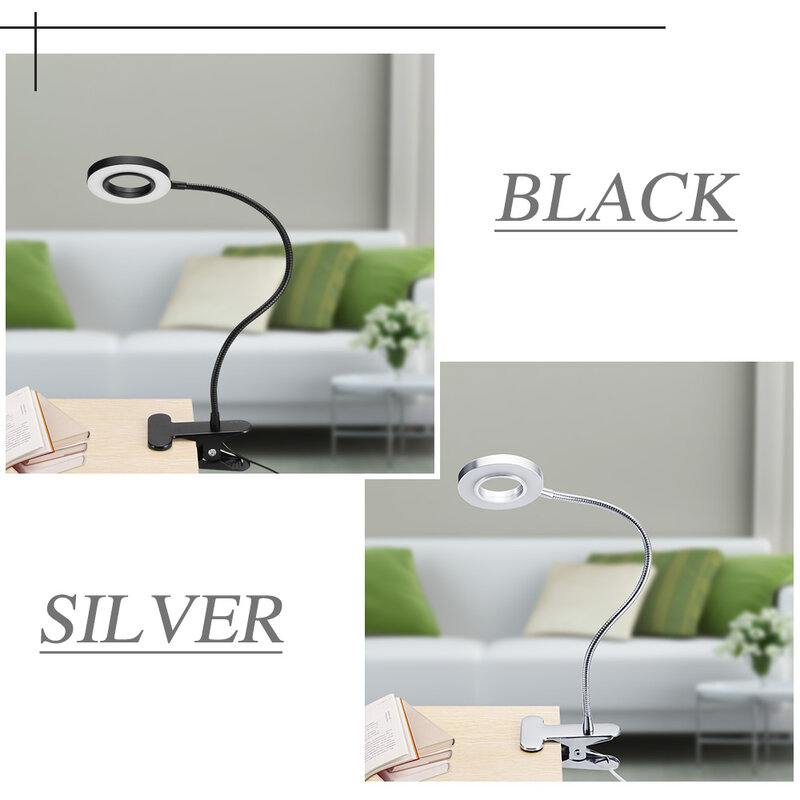 Clip Table Lamp LED Table Lamp Desk Light Portable Permanent Eyebrow Manicure Light USB Beauty Tools For Nail Makeup Bed Use