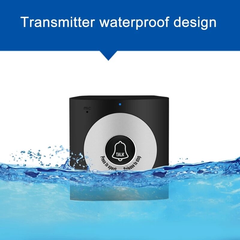 بروكر 2.4G جهاز اتصال داخلي لاسلكي الجرس الرئيسية موبايل لاسلكي صوت إنترفون الجرس مقاوم للماء دعم اتجاهين الداخلي