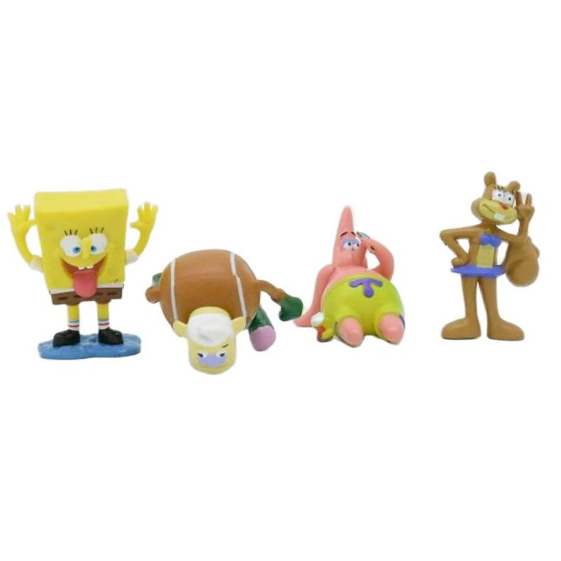 Kawaii Bob Patrick Star Action Figure giocattoli di modello Anime Sponge Series Cartoon archetto ornamenti per bambini regali di natale di compleanno